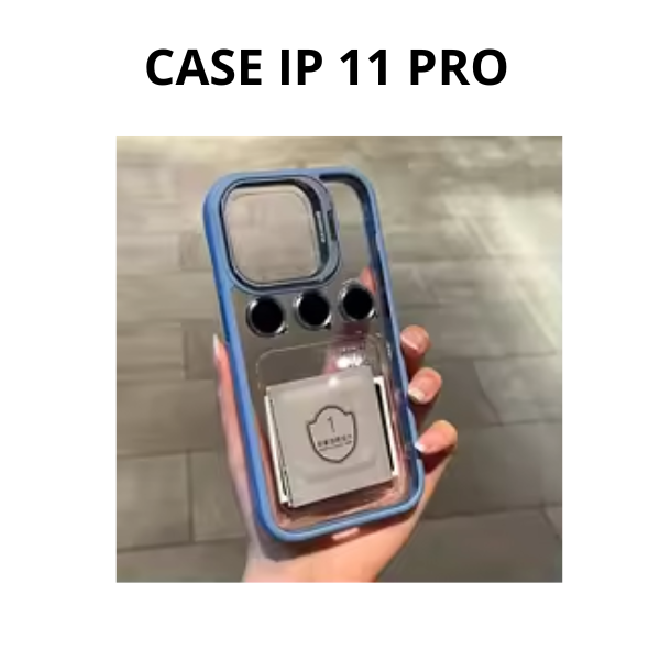 CASE  IPHONE COM SUPORTE+LENTE DE CÂMERA 11 PRO