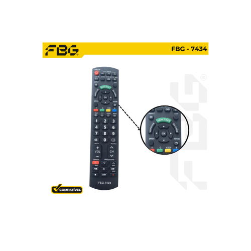CONTROLE LCD COMPATÍVEL C/ PANASONIC FBG-7434