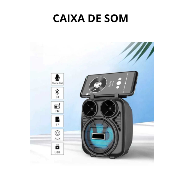 Caixa de Som Bluetooth Potente Radio Fm Recarregável Sem fio KTS-1029