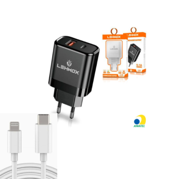 Carregador de Celular 5.1A PD+USB Lehmox - LE-486 IOS 