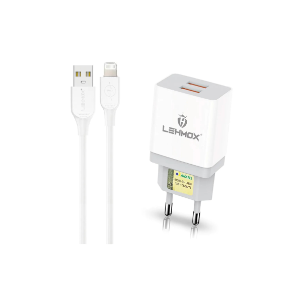 Carregador De Celular 4.1A 2Entrada  USB  LEHMOX LE-496 IOS 