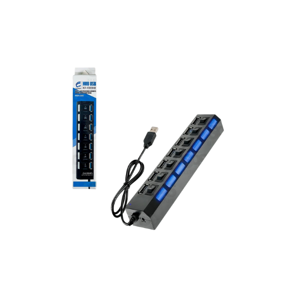 Hub 7 Portas USB 3.0 Com LED HBH-665