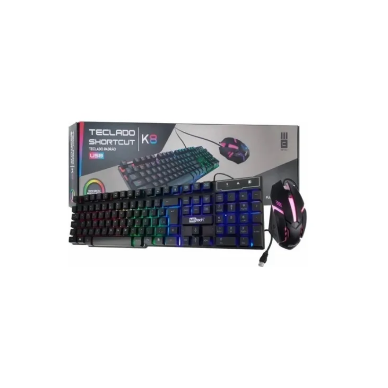 KIT TECLADO E MOUSE USB K8 GB54443 MBTECH