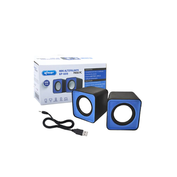 Caixa De Som 2.0 Knup 6w Rms Kp-609 