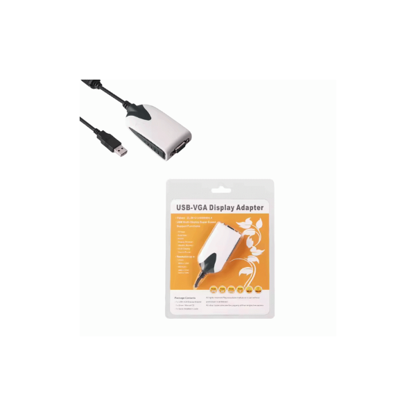 Placa De Video Usb Aux Vga Kcb-38 Cabo Usb X Vga