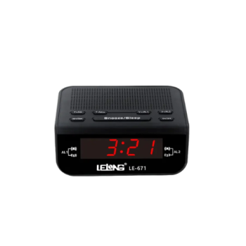 Despertador Digital Mesa: Rádio Am/Fm Lelog LE-671