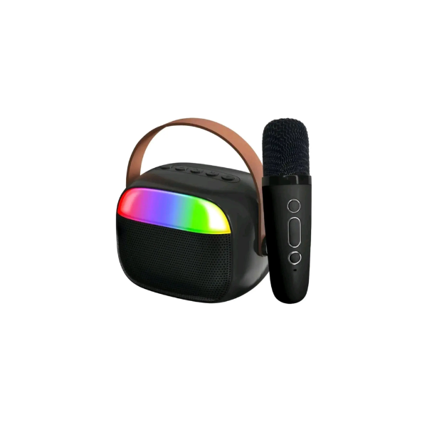 Caixa Som Bluetooth Portatil Karaokê Com Microfone E Luz Led MX03 