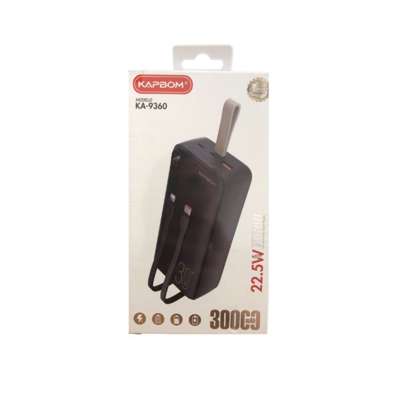 Power Bank Portátil Kapbom 30000mah 22.5w Ka-9360