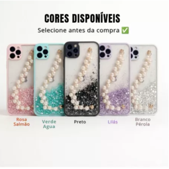 CAPA IPHONE 12 COM PEROLA