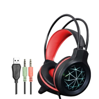 Fone de ouvido gamer com microfone com fio para pc X5