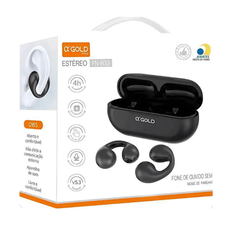 Fone Condução Óssea À Prova D'água Brinco Ambier Sem Fio