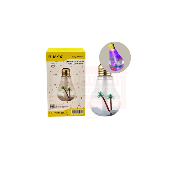 umidificador com led lâmpada 400ml BM-001A