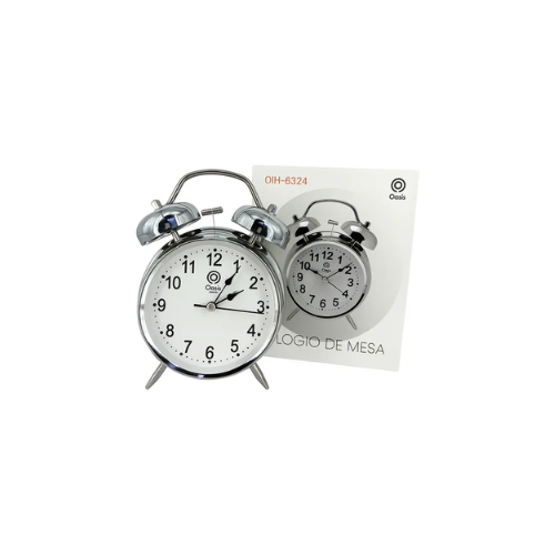 Relógio Despertador Bem Alto Modelo Antigo 2 Sinos Metal OH-6324/OH-6363