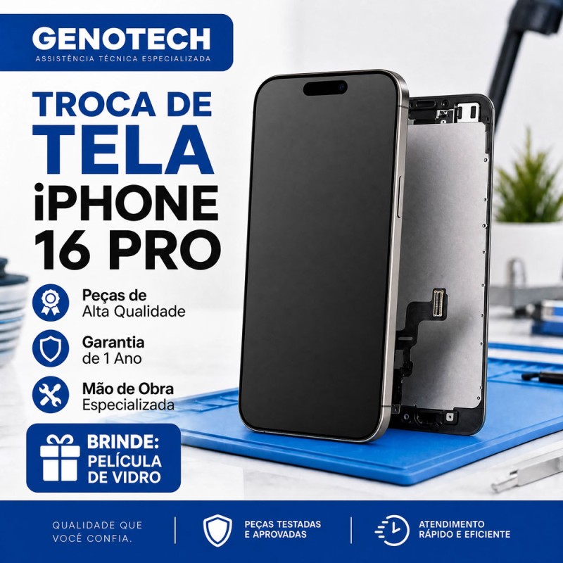 Troca de Tela iPhone 16 Pro Premium