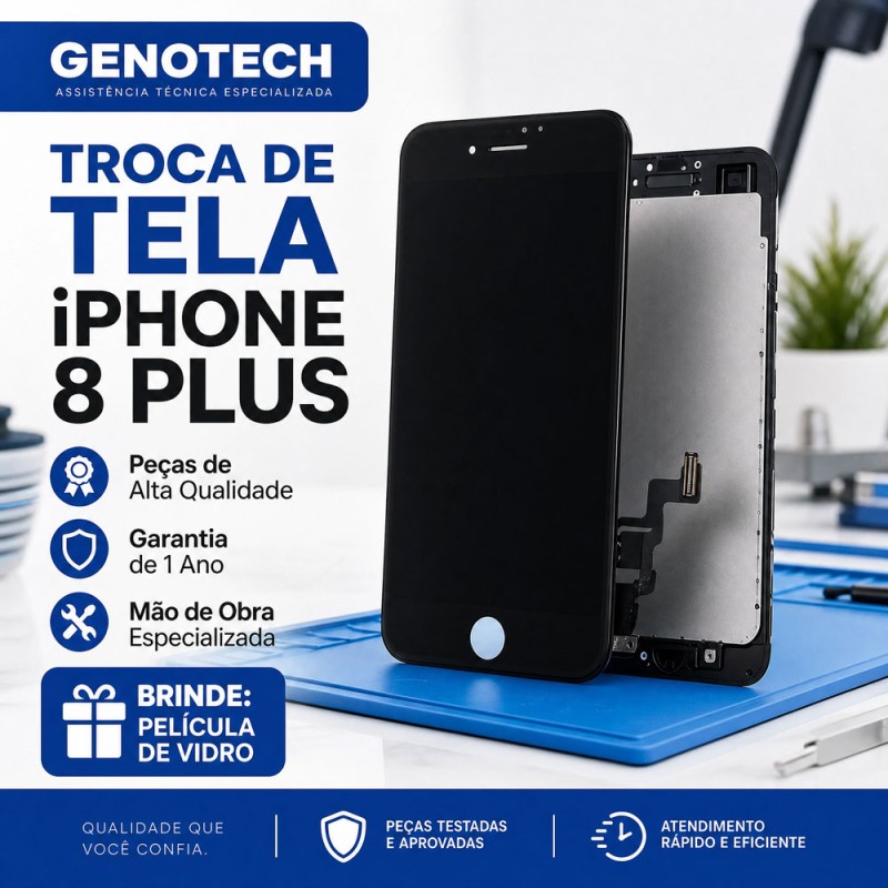 Troca de tela iphone 8 Plus